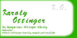 karoly ottinger business card