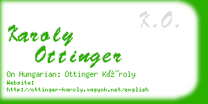 karoly ottinger business card